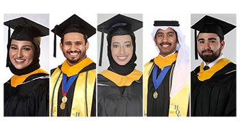 Side-by-side photos of Haya Alwaleed Al-Thani, Abdulrahman Al Mugaisib, Asma AlJehani, Obadah Diab and Mohammed Al-Jaberi
